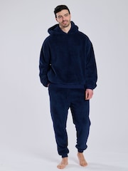 Loungeable Blue Sherpa Lounge Joggers - Image 3 of 5