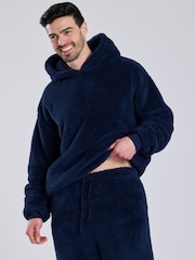 Loungeable Blue Sherpa Lounge Joggers - Image 4 of 5