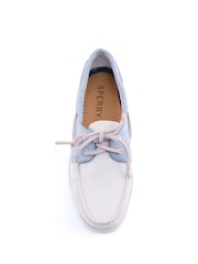 Sperry Authentic Original 2 Eye Boat White Shoes - Image 2 of 4
