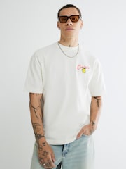 River Island Grey Oversized Fit Lemoncello T-Shirt - Image 1 of 4