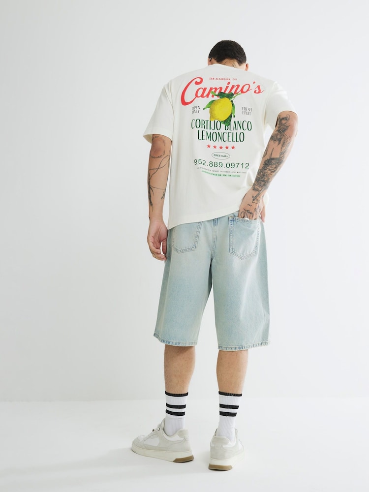 River Island Grey Oversized Fit Lemoncello T-Shirt - Image 2 of 4