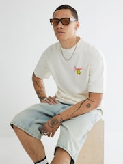 River Island Grey Oversized Fit Lemoncello T-Shirt - Image 4 of 4