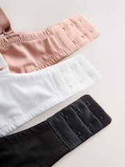 Black/White/Praline Nude Pad Non Wire Cotton Blend Ultimate Comfort Bras 3 Pack - Image 11 of 11