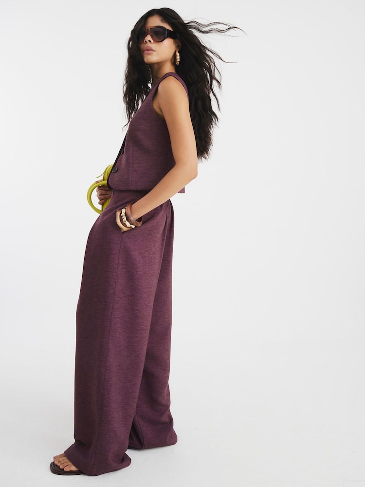 River Island Purple Wide Leg Trousers - Image 2 of 4 River Island Purple Wide Leg Trousers - Image 2 of 4