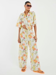 River Island White Fruit Print Beach Top - Image 2 of 4