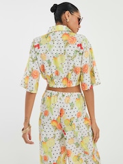 River Island White Fruit Print Beach Top - Image 3 of 4