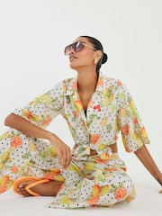 River Island White Fruit Print Beach Top - Image 4 of 4
