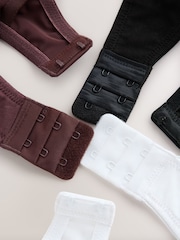 Black/White/Chocolate Nude Pad Non Wire Cotton Blend Ultimate Comfort Bras 3 Pack - Image 6 of 7