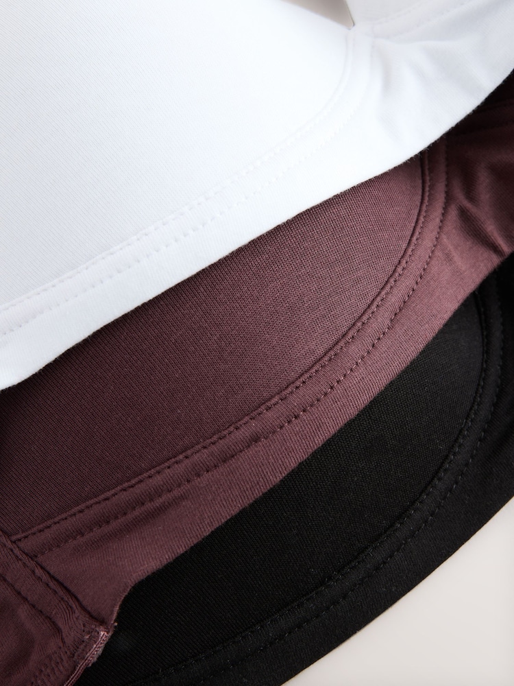 Black/White/Chocolate Nude Pad Non Wire Cotton Blend Ultimate Comfort Bras 3 Pack - Image 7 of 7 Black/White/Chocolate Nude Pad Non Wire Cotton Blend Ultimate Comfort Bras 3 Pack - Image 7 of 7