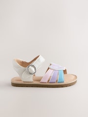 Multi Pastel Wide Fit (G) Heart Occasion Sandals - Image 2 of 5