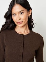 Threadbare Crew Neck Structured Knitted Cardigan - Imagem 4 de 4