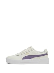 Puma White Womens Carina Lux Trainers - Image 2 of 6