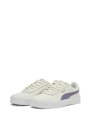 Puma White Womens Carina Lux Trainers - Image 3 of 6