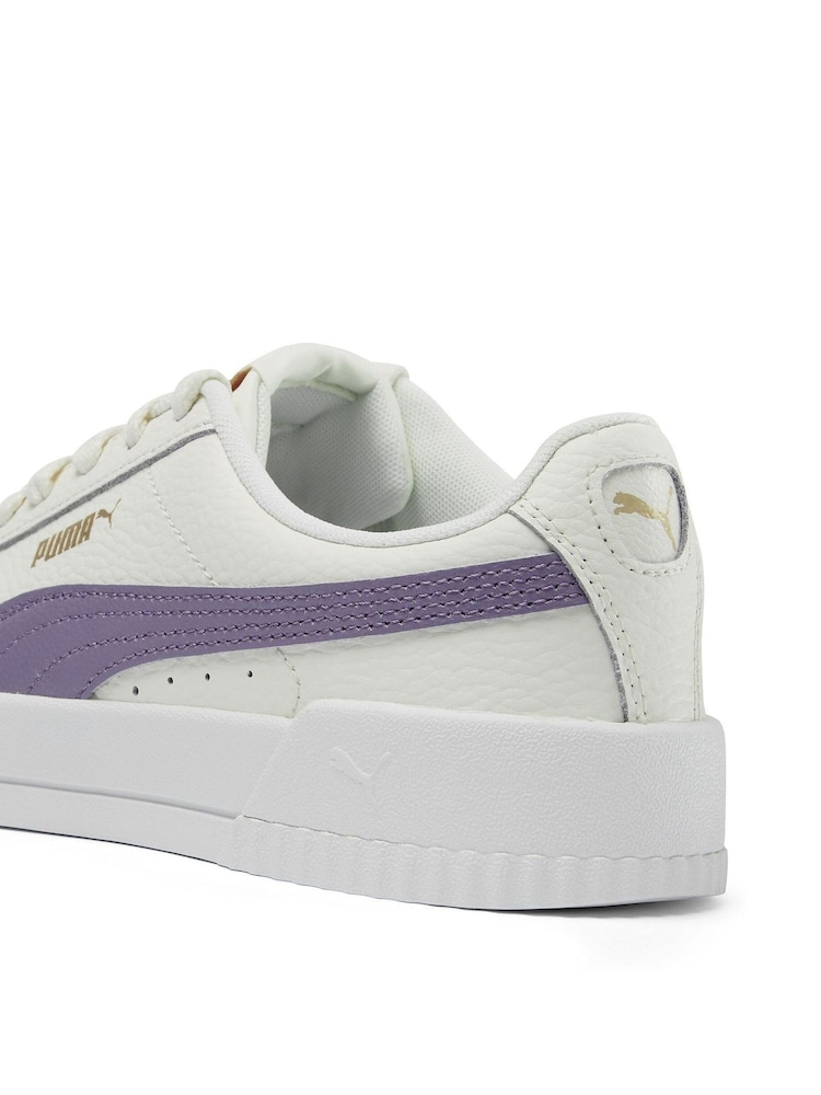 Puma White Womens Carina Lux Trainers - Image 6 of 6