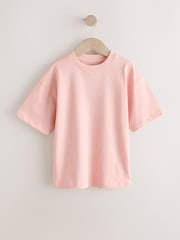 Peach Pink Relaxed Fit Short Sleeve T-Shirt (3-16yrs) - Image 1 of 4
