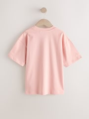 Peach Pink Relaxed Fit Short Sleeve T-Shirt (3-16yrs) - Image 2 of 4