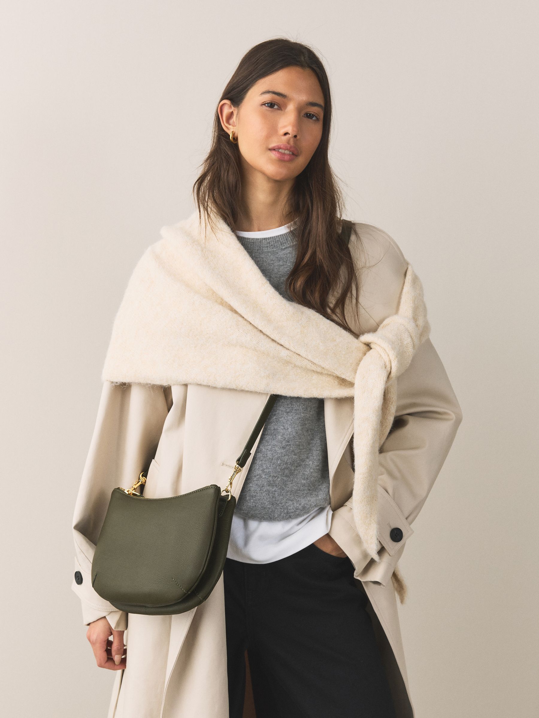 Buy Green Leather Scoop Cross-Body Bag from Next South Africa