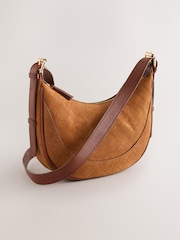 Tan Brown Suede Sling Bag - Image 5 of 9