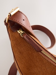 Tan Brown Suede Sling Bag - Image 7 of 9