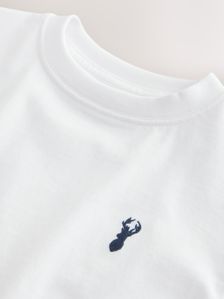 সাদা - ছোট হাতা টি-শার্ট (3-16বছর) - 4এর মধ্যে 4 ছবি