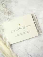 Personalised Wedding Guest Book and Pen Set by PMC - Image 1 of 3