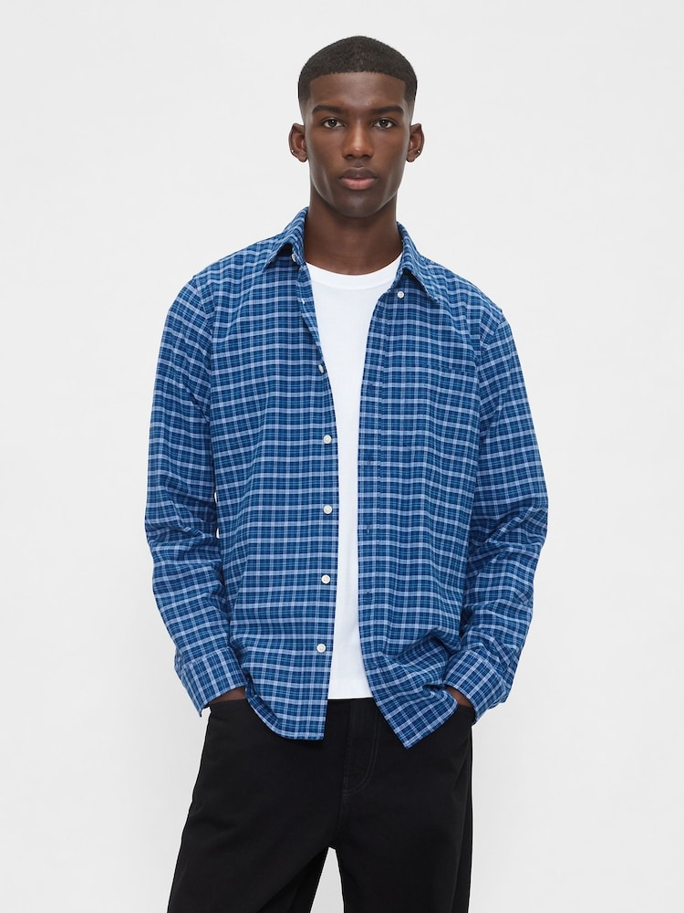Gap Blue Check Oxford Shirt - Image 1 of 4