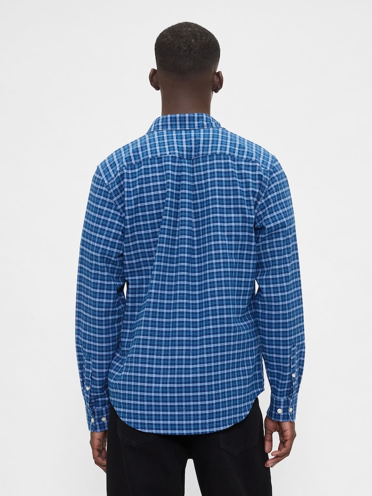 Gap Blue Check Oxford Shirt - Image 2 of 4