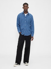 Gap Blue Check Oxford Shirt - Image 3 of 4