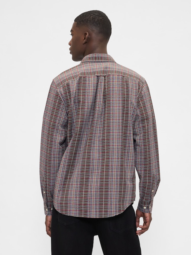 Gap Red/Black Check Oxford Shirt - Image 2 of 4 Gap Red/Black Check Oxford Shirt - Image 2 of 4