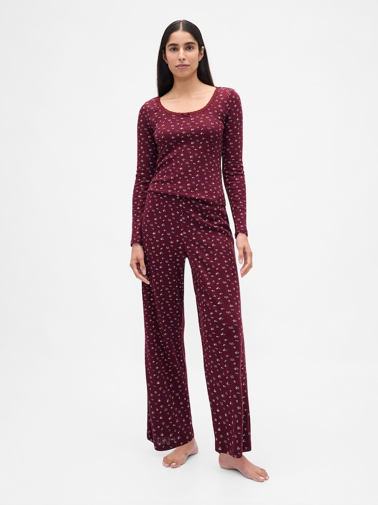 Gap Red Pointelle Pyjamas Set - Image 1 of 4