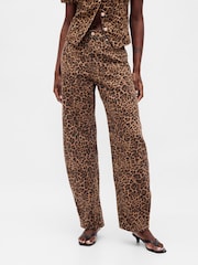 Gap Brown High Waisted Barrel Jeans - Image 1 of 4