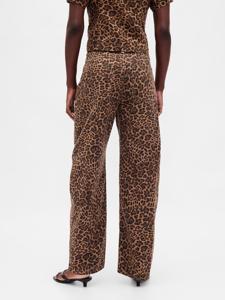 Gap Brown High Waisted Barrel Jeans - Image 2 of 4