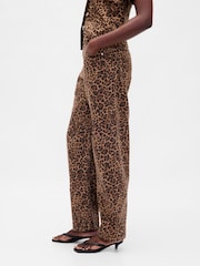 Gap Brown High Waisted Barrel Jeans - Image 3 of 4