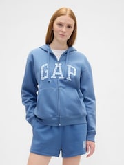 Gap Blue Zip Up Logo Vintage Hoodie - Image 1 of 4