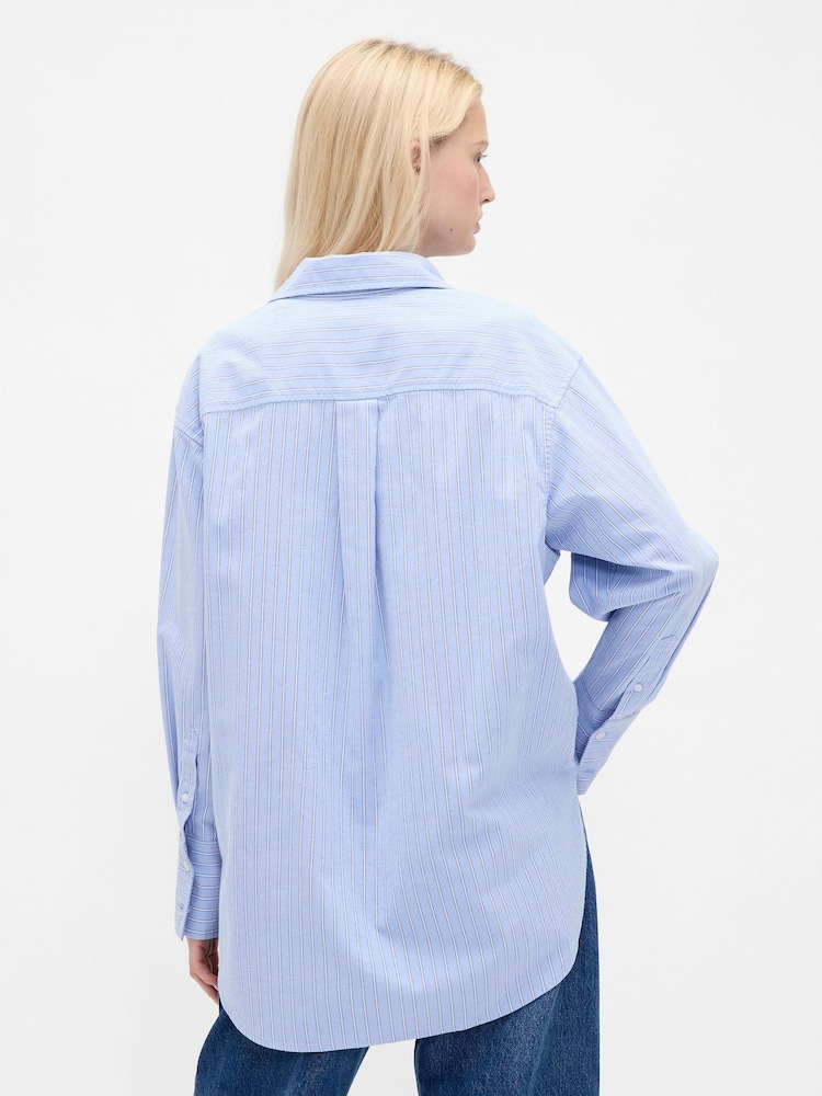 Gap Blue Cotton Oxford Big Shirt - Image 2 of 3