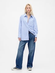 Gap Blue Cotton Oxford Big Shirt - Image 3 of 3