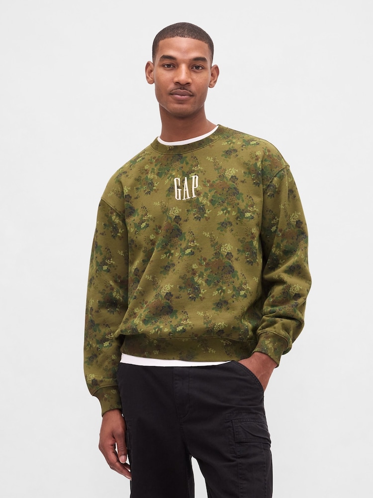Gap Green Oversized Heavyweight Logo Sweatshirt - Image 1 of 4 Gap Green Oversized Heavyweight Logo Sweatshirt - Image 1 of 4