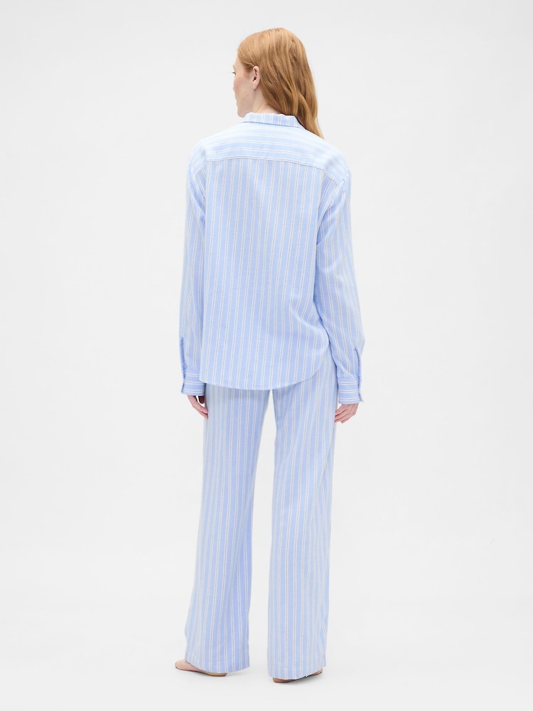 Gap Blue Flannel Pyjama Trousers - Image 2 of 4