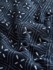 أزرق داكن مزركش - Revere Button Through Shirt and Shorts Set (3-16yrs) - صورة 4 من 5