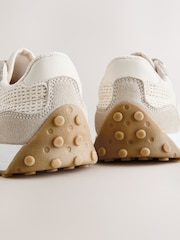 Neutral Raffia Lace-Up Lifestyle Trainers - Image 4 of 5