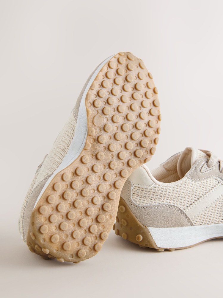 Neutral Raffia Lace-Up Lifestyle Trainers - Image 5 of 5