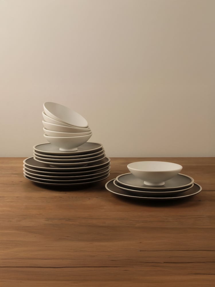 Masterchef 12 Piece Grey Nagoya Dinner Set - Image 1 of 3 Masterchef 12 Piece Grey Nagoya Dinner Set - Image 1 of 3