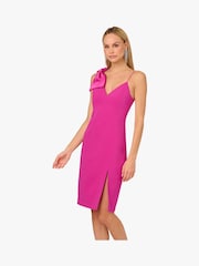 Adrianna by Adrianna Papell Pink Stretch Crepe Dress - Image 4 of 7