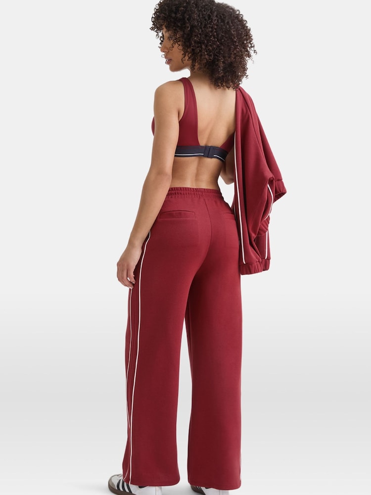 TALA Red Contrast Piping Wide Leg Shadow Track Joggers - Image 2 of 3