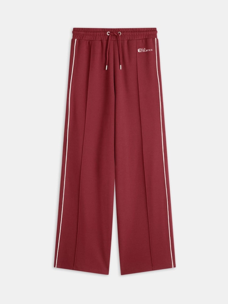 TALA Red Contrast Piping Wide Leg Shadow Track Joggers - Image 3 of 3