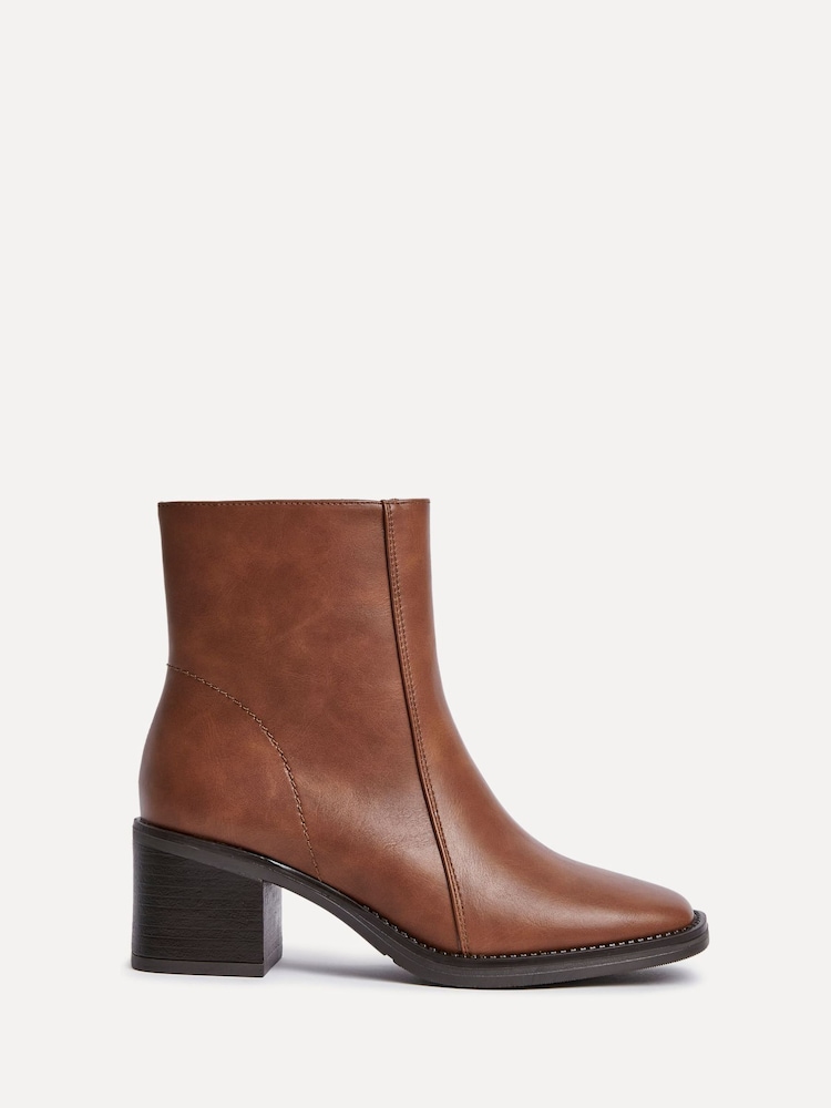 Linzi Brown Wander Block Heel Ankle Boots - Image 2 of 5 Linzi Brown Wander Block Heel Ankle Boots - Image 2 of 5