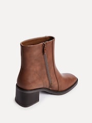 Linzi Brown Wander Block Heel Ankle Boots - Image 3 of 5