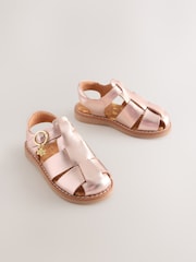 Gold Leather Fisherman Sandals - Image 1 of 6