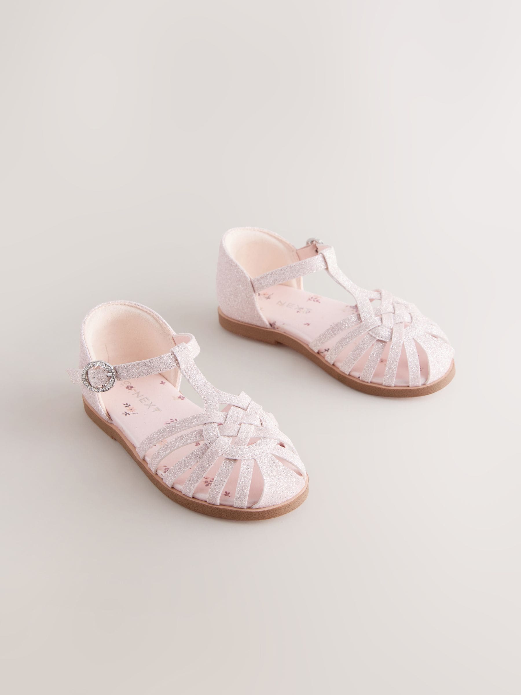 pink glitter huaraches