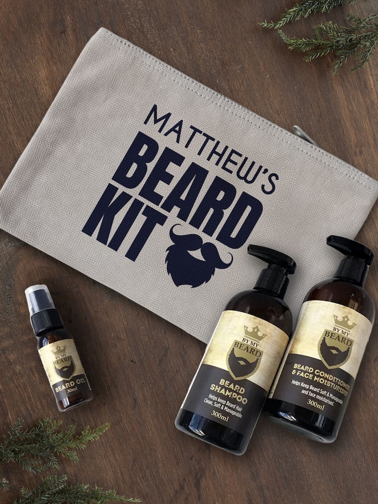 Personalised Fathers Day Beard Grooming Kit by Jonnys Sister - Image 4 of 4